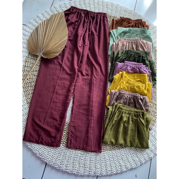 CELANA KULOT PANJANG WANITA TALI POLOS & MOTIF A031-5