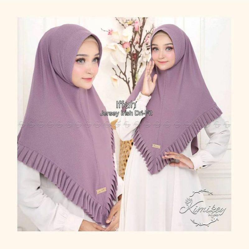 bergo iffah by kimikey hijab sisa hitam