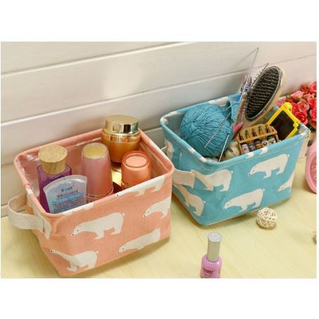 JG - Keranjang Lipat Storage Box Organizer Kotak Penyimpanan Tempat Wadah Aksesoris Mini Multifungsi Lucu