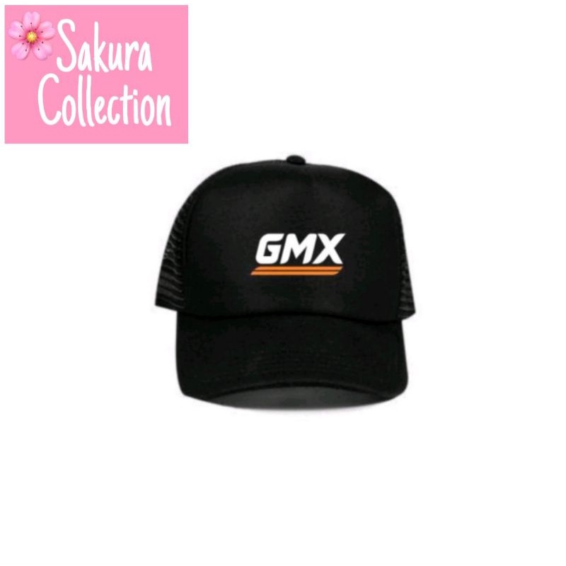 Topi Snapback trucker GMX GEOFFMAX topi Distro hitam Pria Wanita Dewasa