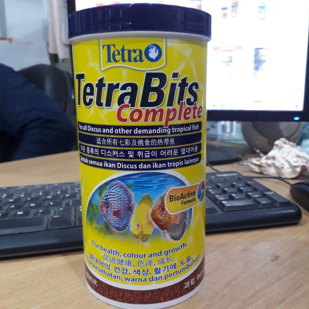 MAKANAN IKAN TETRA BITS COMPLETE 300 GR PAKAN IKAN DISCUS , 1000ML / 1LTR PAKAN DISKUS BERKUALITAS