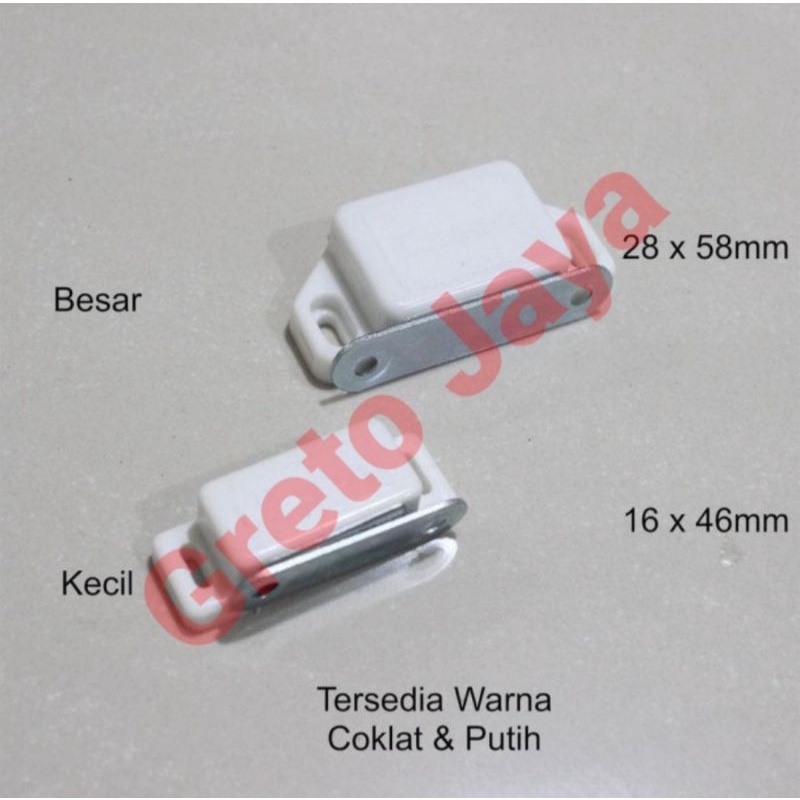 ( Besar ) Magnit Pintu Lemari Kayu Magnet Penahan Almari Kotak Segi Kusen Door Stoper Stop Aluminium Alminium Almunium Alumunium Capit Udang Pengunci Kunci Push Open Big-4