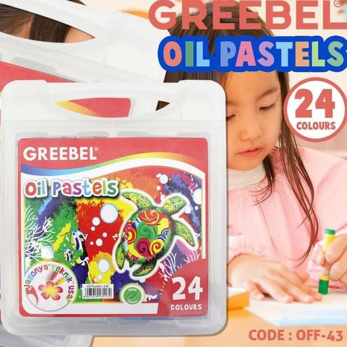 

CRAYON MEWARNAI 24 WARNA GREEBEL OIL PASTELS