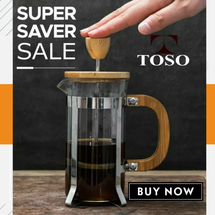 

DISKON - (BISA COD) FRENCH PRESS COFFEE MAKER GAGANG KAYU 350ML TEA COFFEE PLUNGER WOODEN