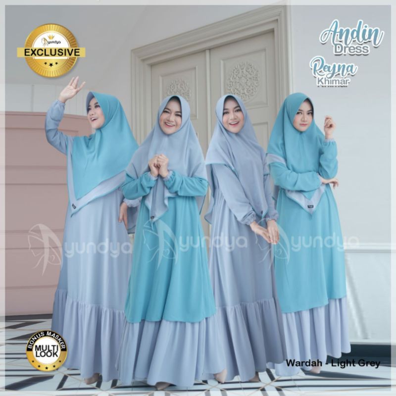 GAMIS SYARI BOLAK BALIK WARNA ANDIN DRESS