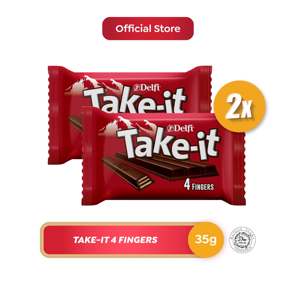 

Delfi Take It 4 Fingers Chocolate 2 x 35 gr