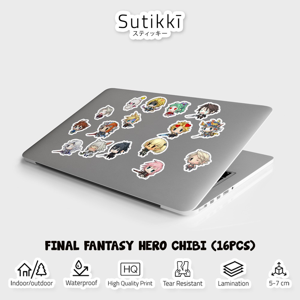 Sutikki | Sticker Pack Final Fantasy Hero Chibi Mini FF7 FF8 FF9 FF Vinyl Stiker Laptop Aesthetic