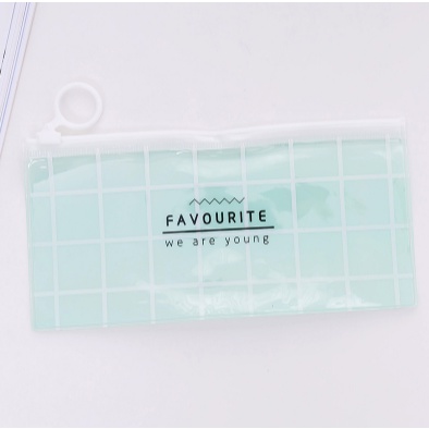 Tempat Pensil Transparan Zip Karakter Kosmetik Tempat Alat Tulis Zip 167-Kode B