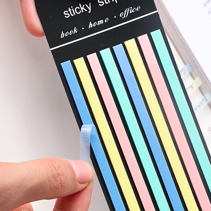 160 Lembar Sticky Note Transparan Fluorescent Untuk Penanda Buku Catatan