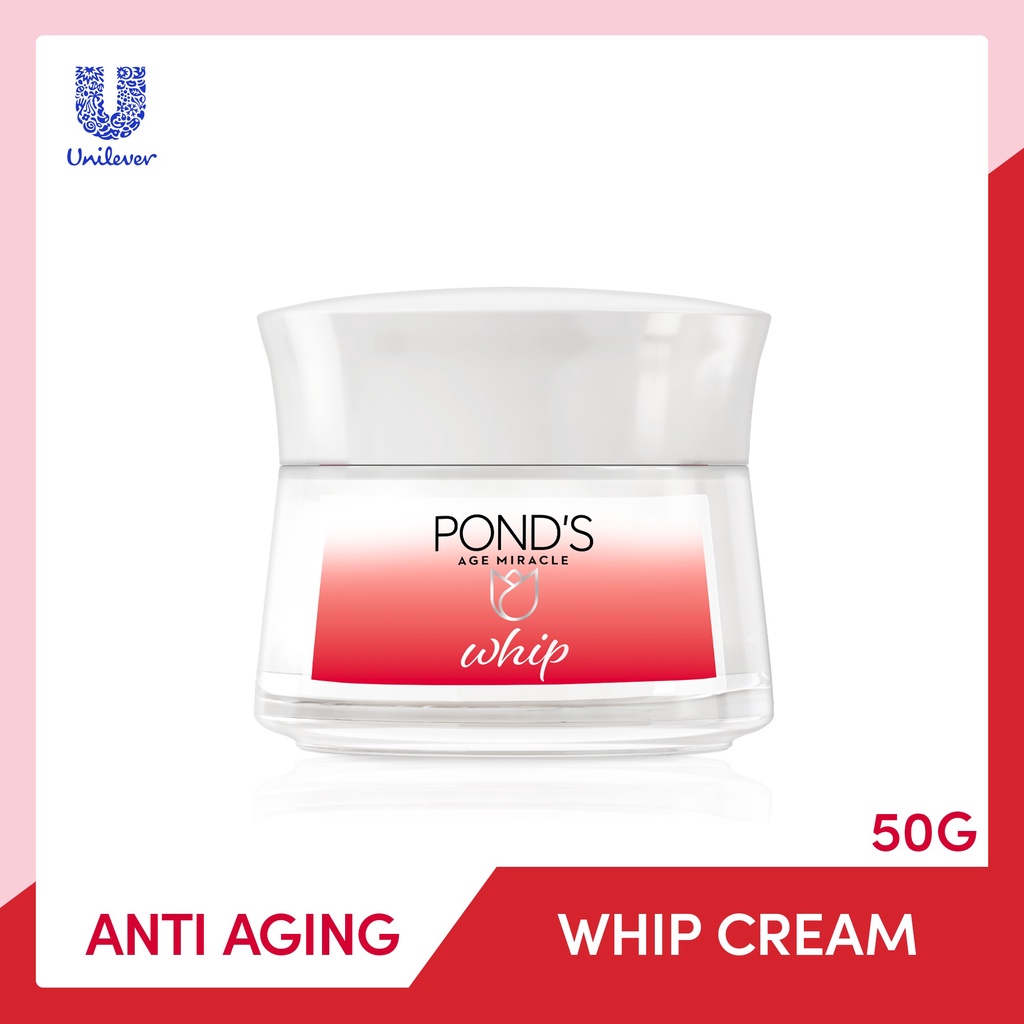 Ponds Age Miracle Retinol Day Cream Whip 50 G - Moisturizer Anti Aging, Krim Anti Aging Pond's