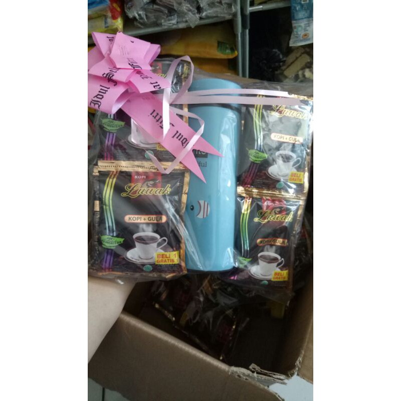 Paket Kopi luwak dan Termos Cantik