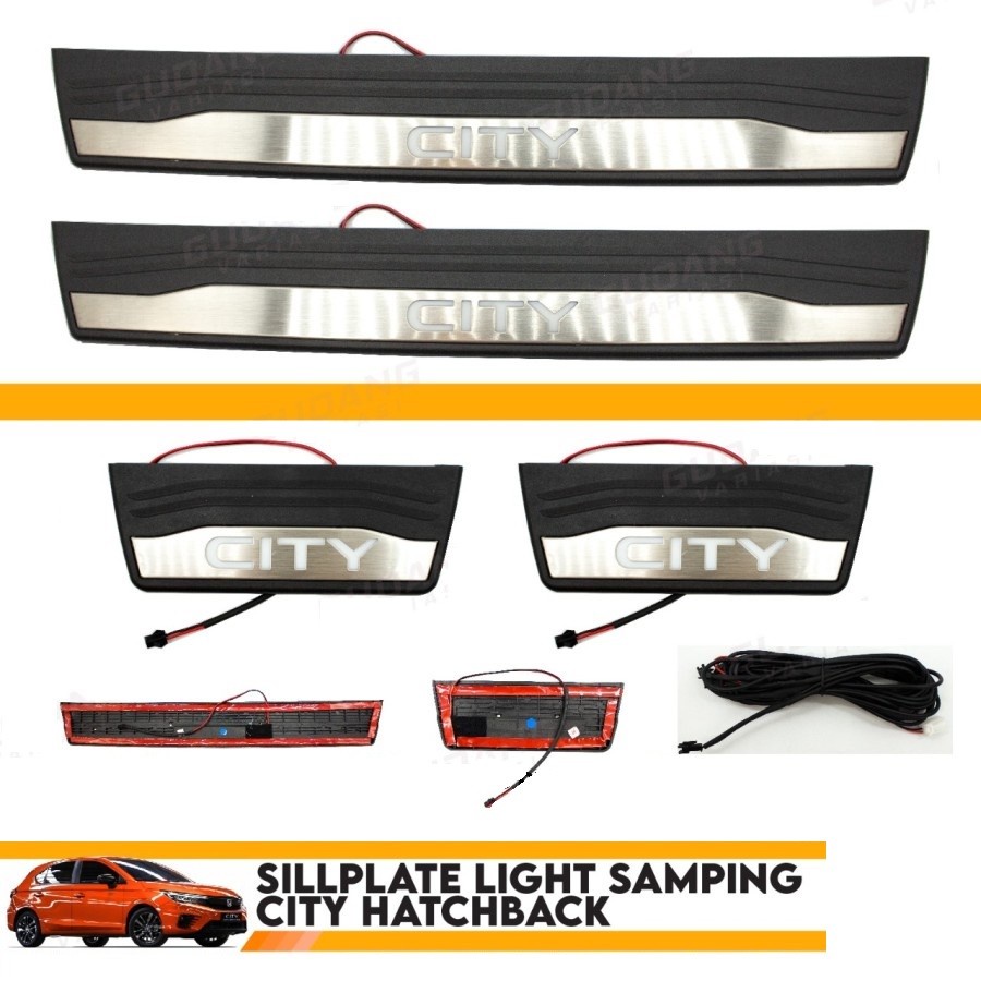 SillPlate Samping Honda City Led Lampu