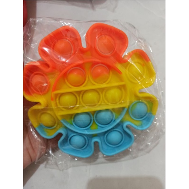 Pop It Rainbow / Fidget Push / Pop It Fidget Toy Mainan Penghilang Stress-Bunga