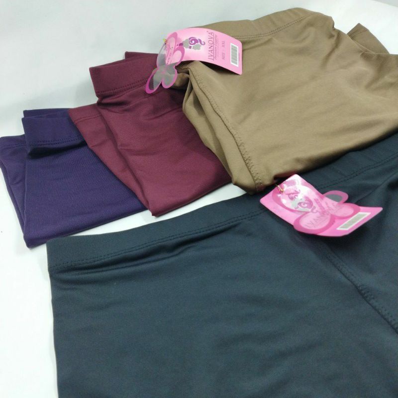 READY STOCK LEGGING WANITA PREMIUM IVANOVA PENDEK BIG SIZE L XL XXL BASIC BRAND PD TRAINING SPORT