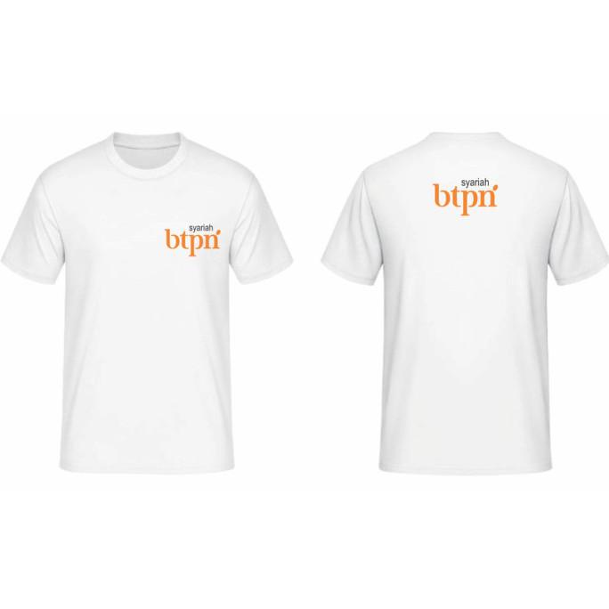 KAOS BAJU COMBED 30S DISTRO BANK BTPN SYARIAH POLOS CUSTOM INDONESIA RESMI