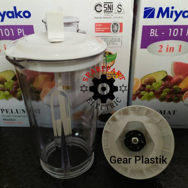 GELAS MIKA + PISAU JUS TUTUP 1SET BLENDER MIYAKO ORIGINAL 101 102 301 151 152