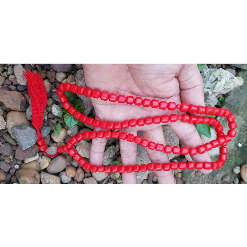 TASBIH MARJAN JARHAB MERAH 8MM ISI99