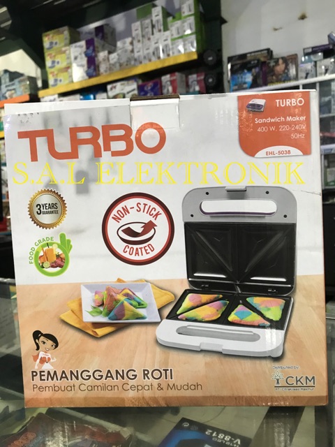 panggangan roti TURBO 5038 sandwich maker