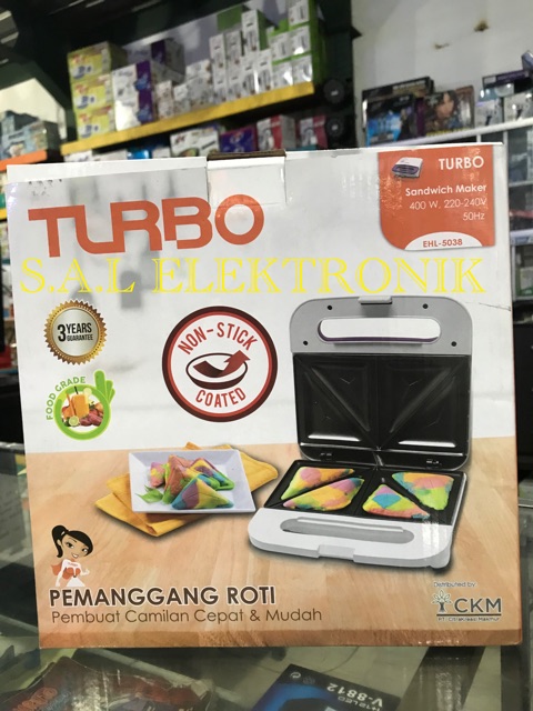 panggangan roti TURBO 5038 sandwich maker