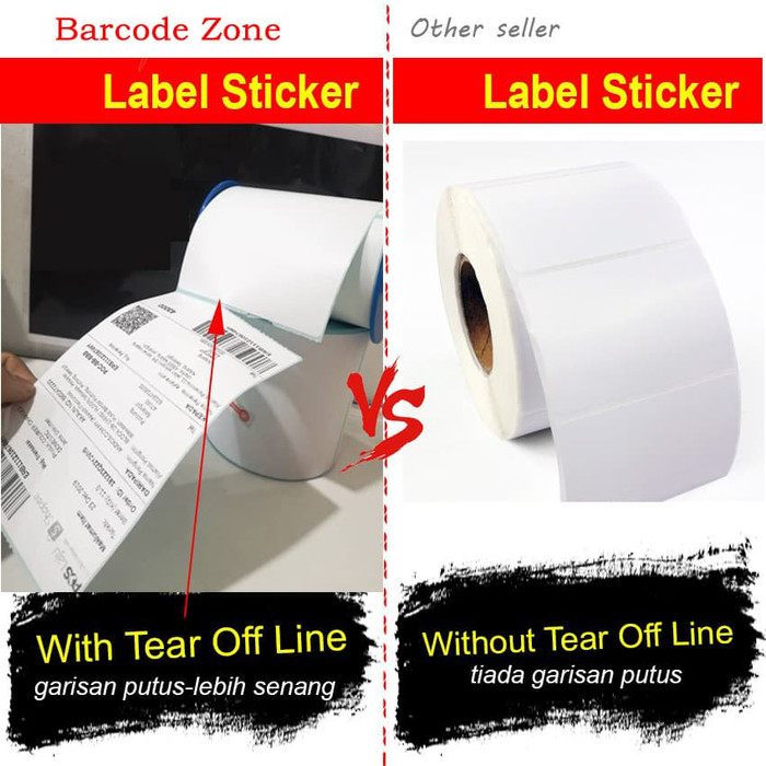 

T6Etfe4E Label Barcode 100 X 150 Mm Kertas Sticker Label Thermal 100X150 Mm E57Dtgfe