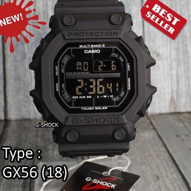 New Promote SALE !!!! JAM TANGAN PRIA G-SHOCK CASIO G-GX-56 FULL HITAM FULL BLACK TALI HIJAU FULL HIJAU