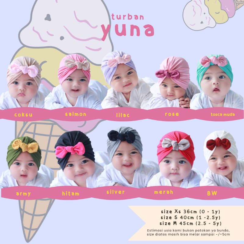 Yuna Turban | Turban Anak Turban Baby Turban bayi Turban anak perempuan Turban Newborn Turban Bunga 