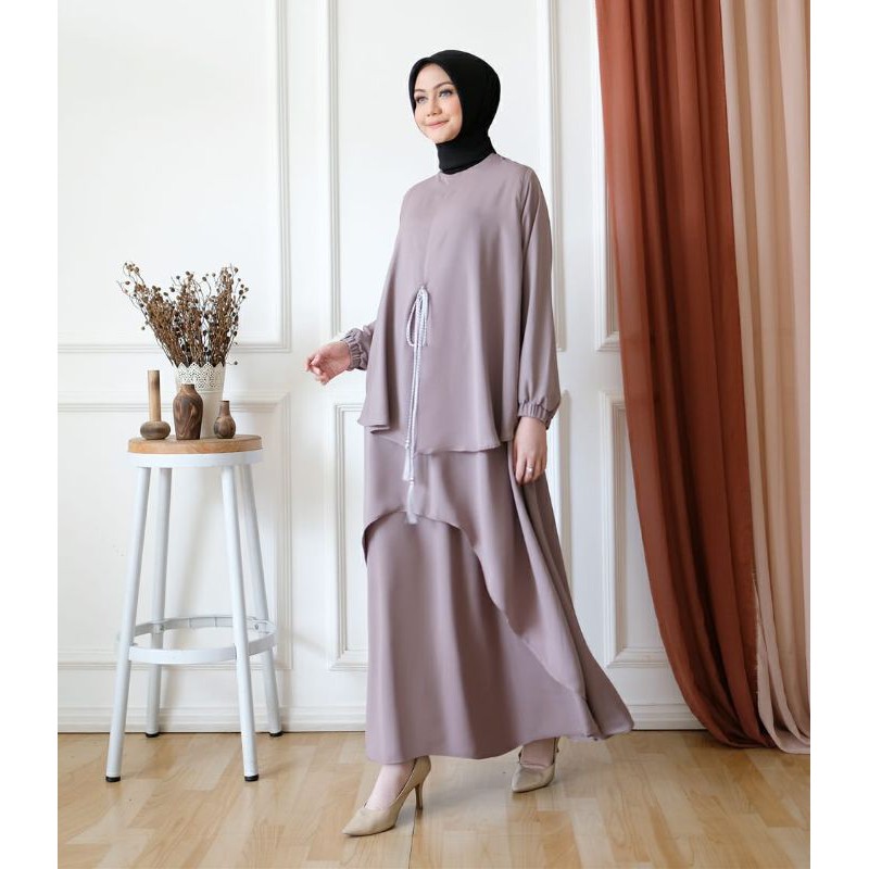 Nura Collection - Nuriel Shop - Gamis wanita model terbaru - Gamis Syari