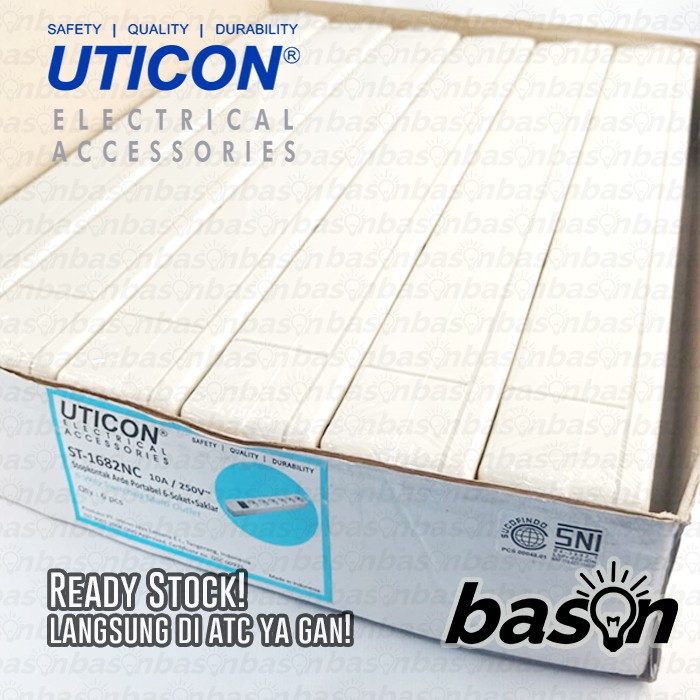 UTICON ST1682NC Multi Outlet - Stop Kontak 6 Lubang - TANPA KABEL