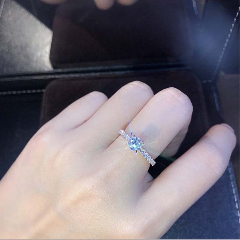 14K Emas Diisi Cincin Pertunangan Cincin Pernikahan Zirkonia Kubik C3