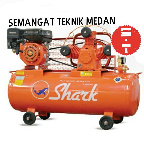 2HP KOMPRESSOR KOMPRESOR UDARA ANGIN SHARK GX200 MESIN BENSIN HONDA TH