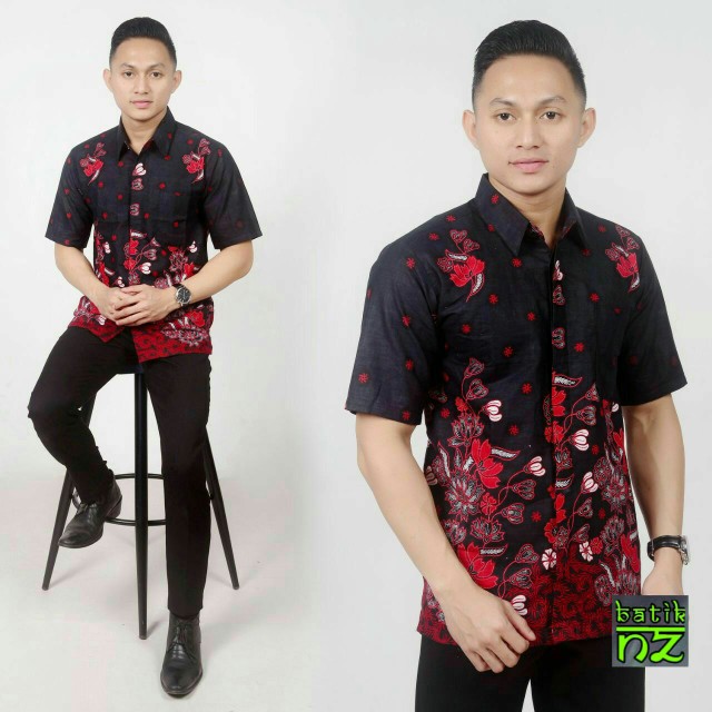 Bswart Batik Hrb026 Kenongo Hem Pendek Padi Pekalongan M L Xl Batik Pria Murah Modern