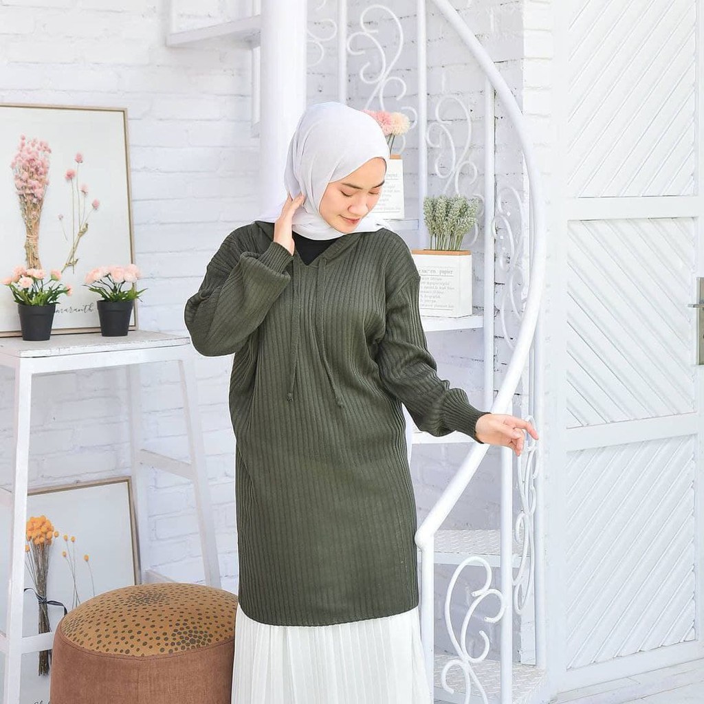 Nara Grosir - Zarra Long Hodie | Fashion Terkini | Sweater Termurah