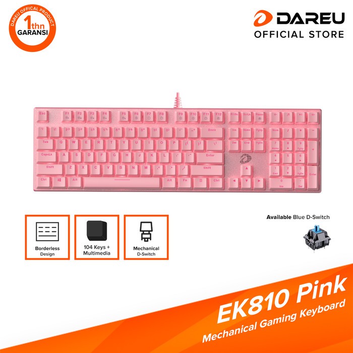 DAREU EK-810 Mechanical Keyboard Pink Edition HIGH QUALITY MECHANICAL