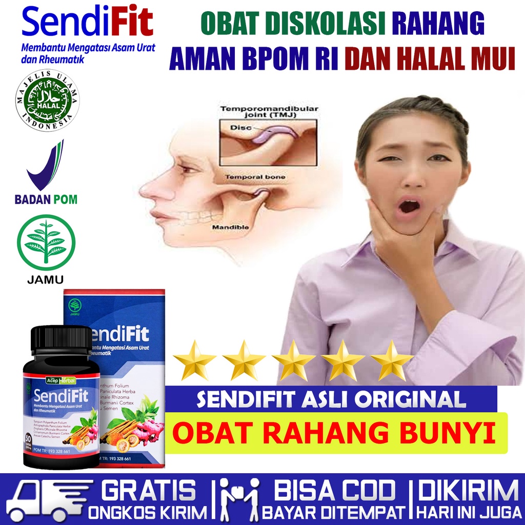 Obat Rahang Bunyi - Sendi Rahang Bunyi, Sakit Rahang, Rahang Bergeser, Diskolasi Rahang, Cara Mengat