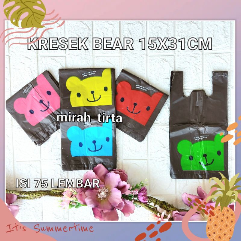 ❤BARU❤ 15X31CM Kantong kresek Bear. kantong kresek olshop online shop motif . kreaek motif teddy bea