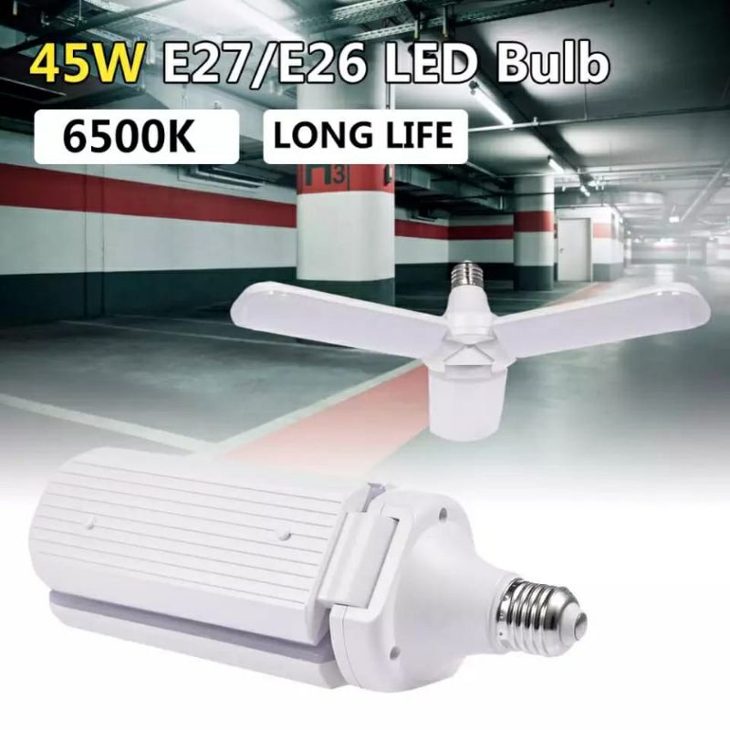 Lampu Bohlam LED E27 45W Model Kipas Lampu Fan Blade Bolb Super Terang