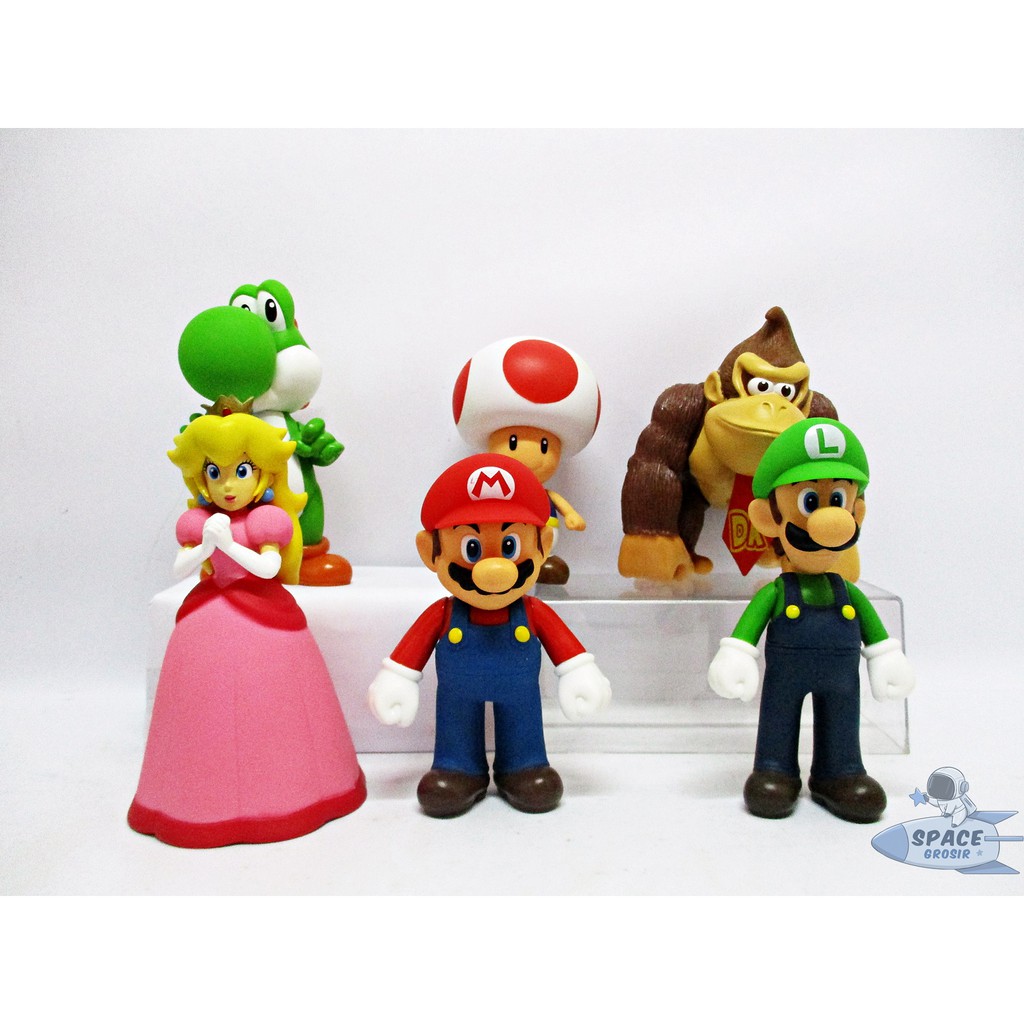 Pajangan Mainan Figure Super Mario Large Figure Special 6 pack