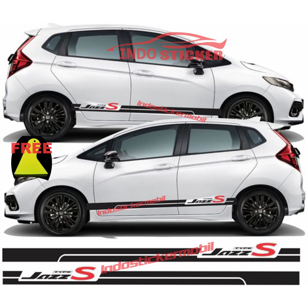 NEW STICKER STIKER MOBIL HONDA JAZZ STRIPING STIKER LIST MOBIL JAZZ TYPE S