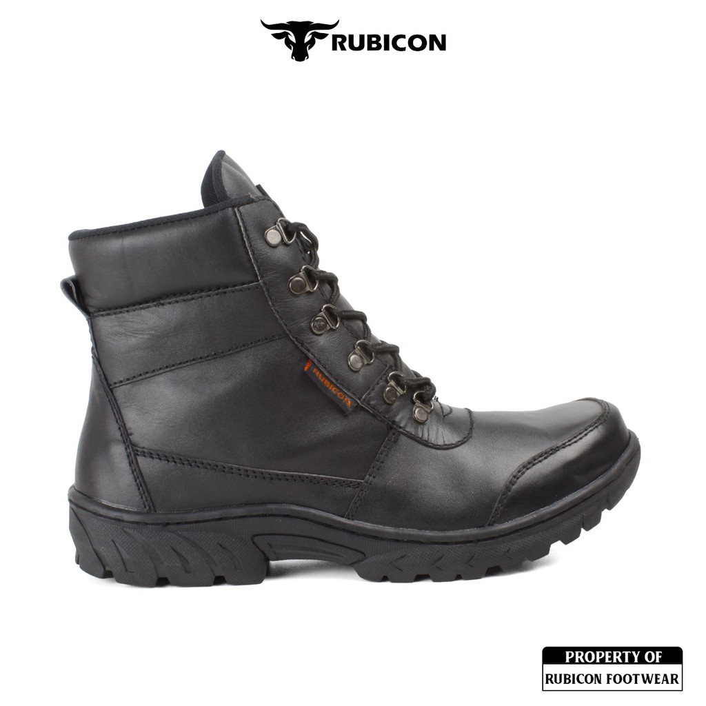 BIG PROMO | RUBICON JP SEPATU BOOTS SAFETY PRIA KERJA LAPANGAN INDUSTRI KULIT ASLI UJUNG BESI COKLAT CROC JP