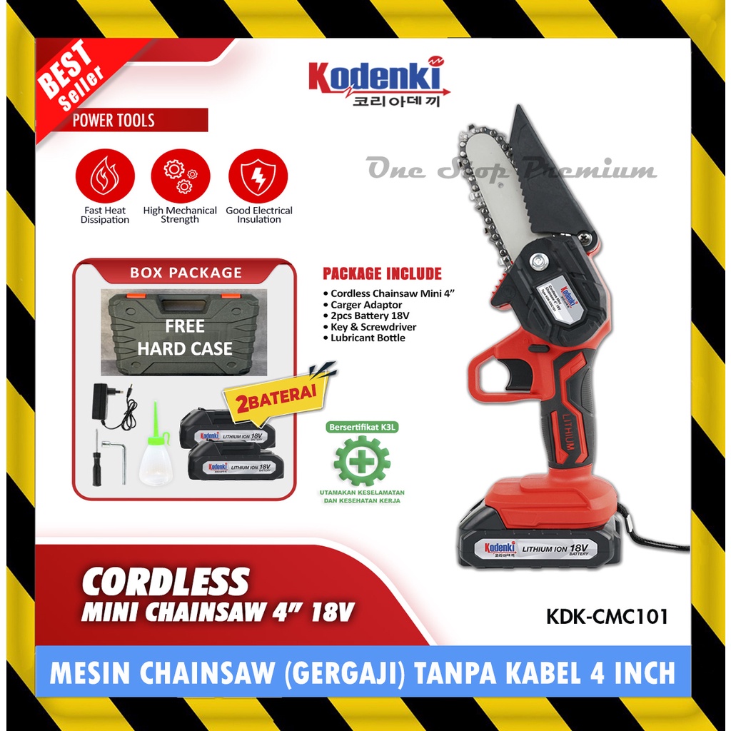 ALAT MESIN GERGAJI TANGAN MESIN RANTAI MINI POTONG KAYU RANTING DAHAN POHON BATRE BATERAI BATTERY CA