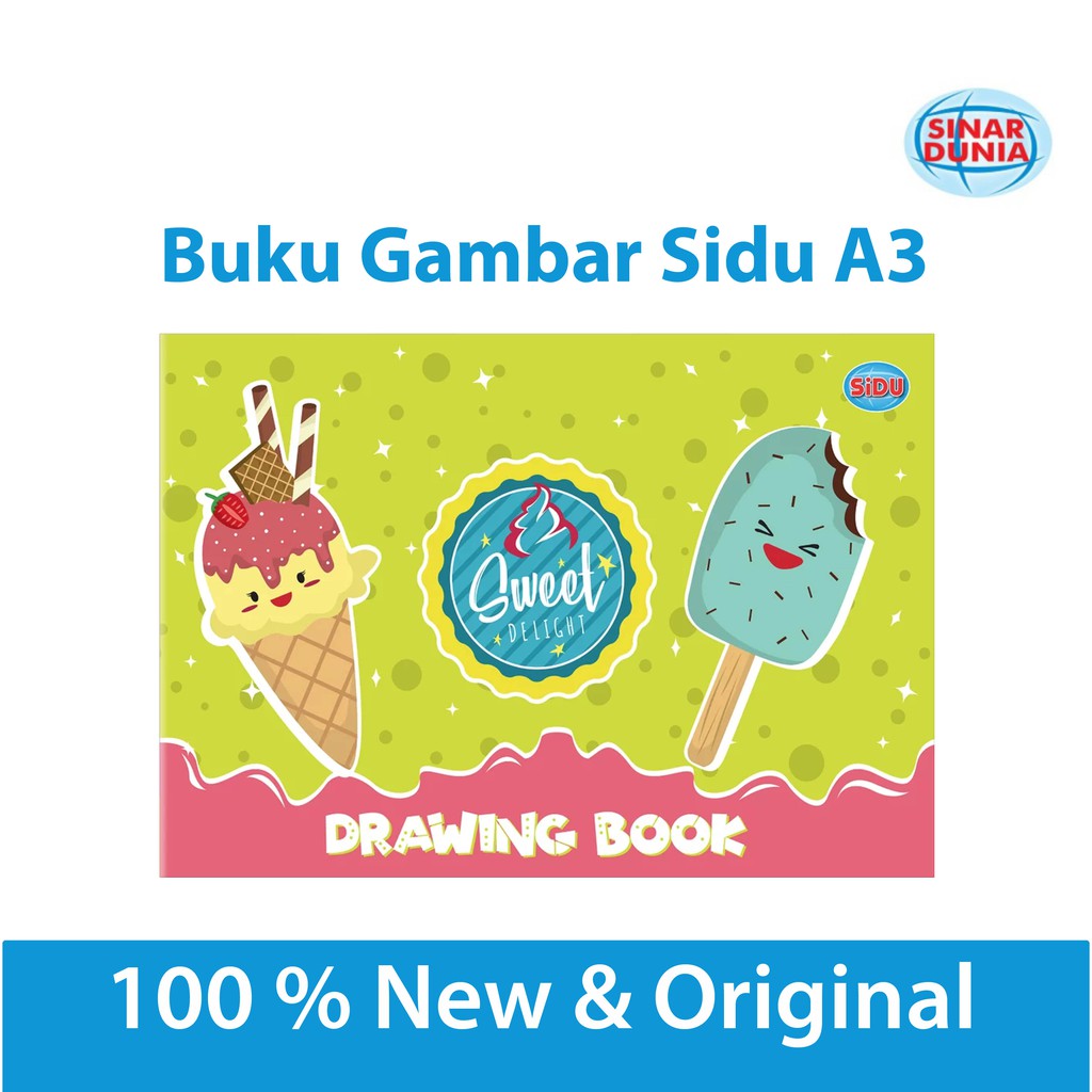 

HJK Buku Gambar Sidu A3 / Drawing Book Sinar Dunia A3 / Buku Gambar Anak A3 TK SD SMP SMA / Buku
