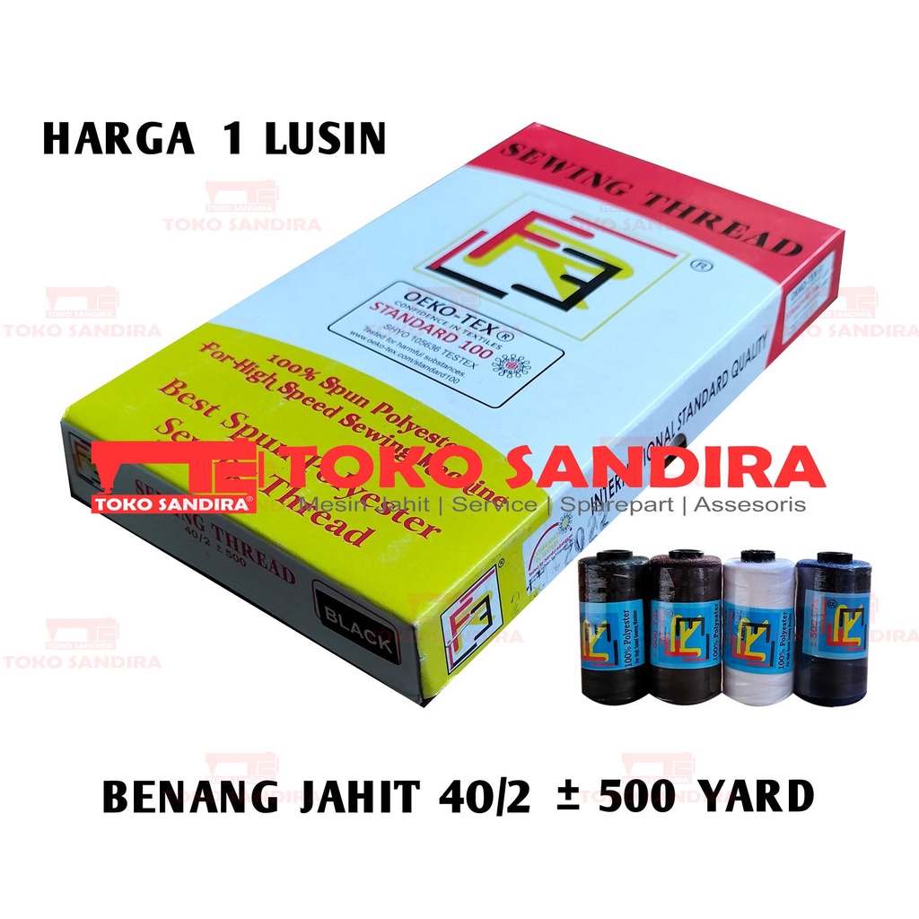 12 PCS BENANG JAHIT FRE/BENANG JAHIT MURAH/BENANG JAHIT 40/2 500 YARD/toko alat jahit/kebutuhan menj