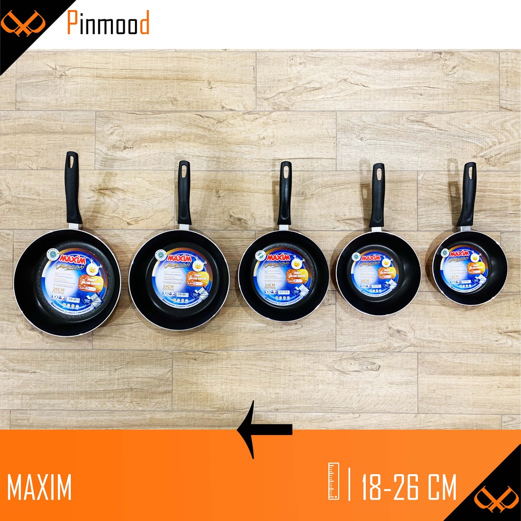 FRYPAN MAXIM VALENTINO 18 , 20 , 22 , 24 , 26 CM  ANTI LENGKET WAJAN TEFLON PENGGORENGAN FRY PAN