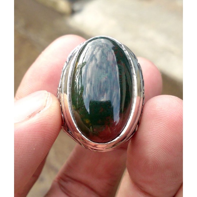 Cincin Batu akik BACAN BISORI TERNATE Asli batu alam bukan sintetis bukan bacan doko palamea garut