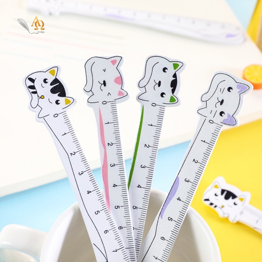 

Pembatas Buku / Bookmark Penggaris Korea Cat Imut
