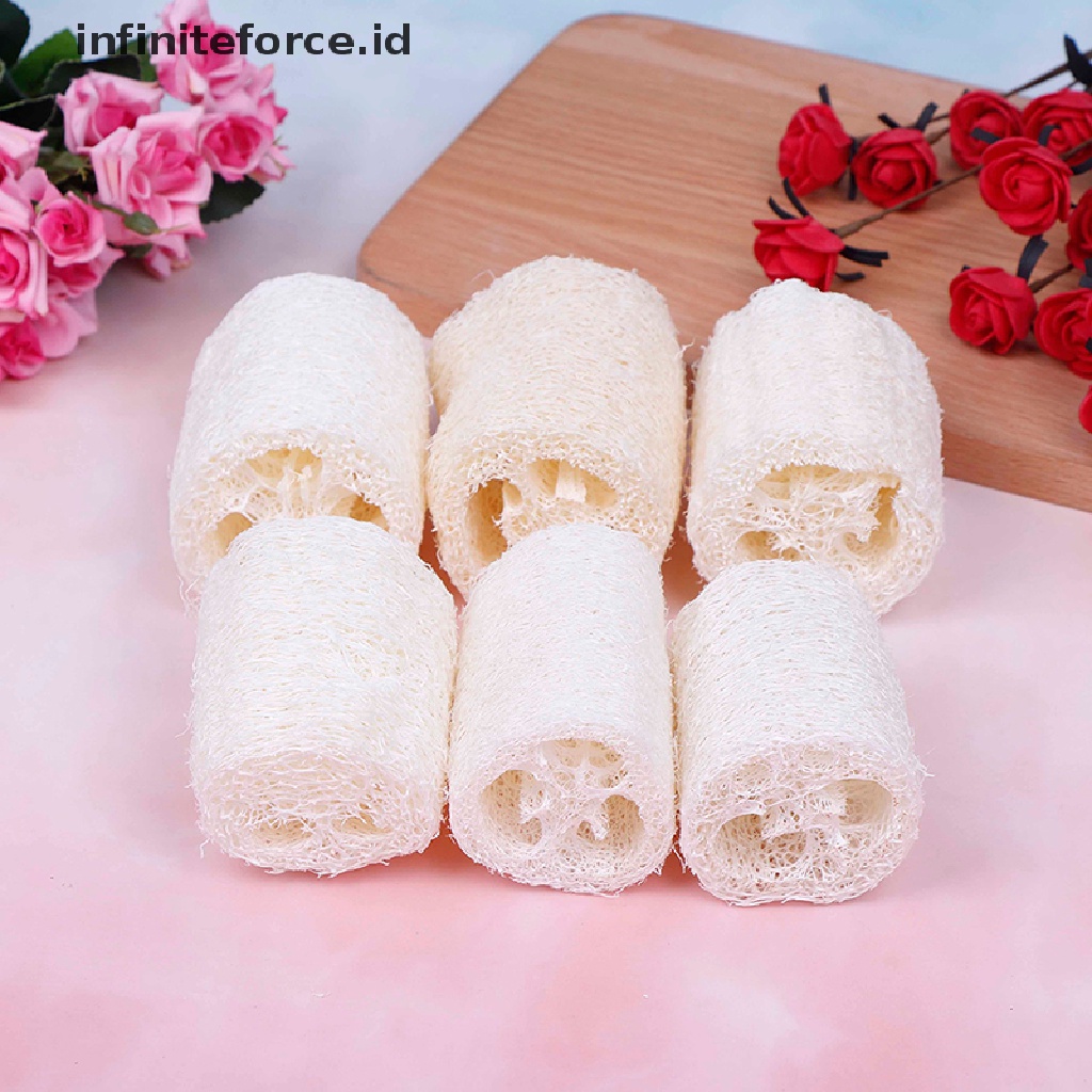 (infiniteforce.id) 6pcs / Set Spons Loofah Luffa Loofa Alami Untuk Mandi / Spa