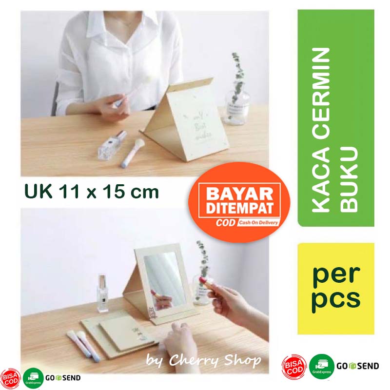 [11 x 15 CM] CERMIN BUKU KECIL / KACA BUKU | 11x15 cm | KACA CERMIN STANDING