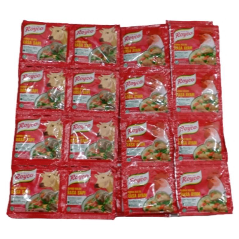 

Grosir. Royco Ayam / Royco Sapi Renteng (Isi 12sachet @8gr / 9gr) Renceng