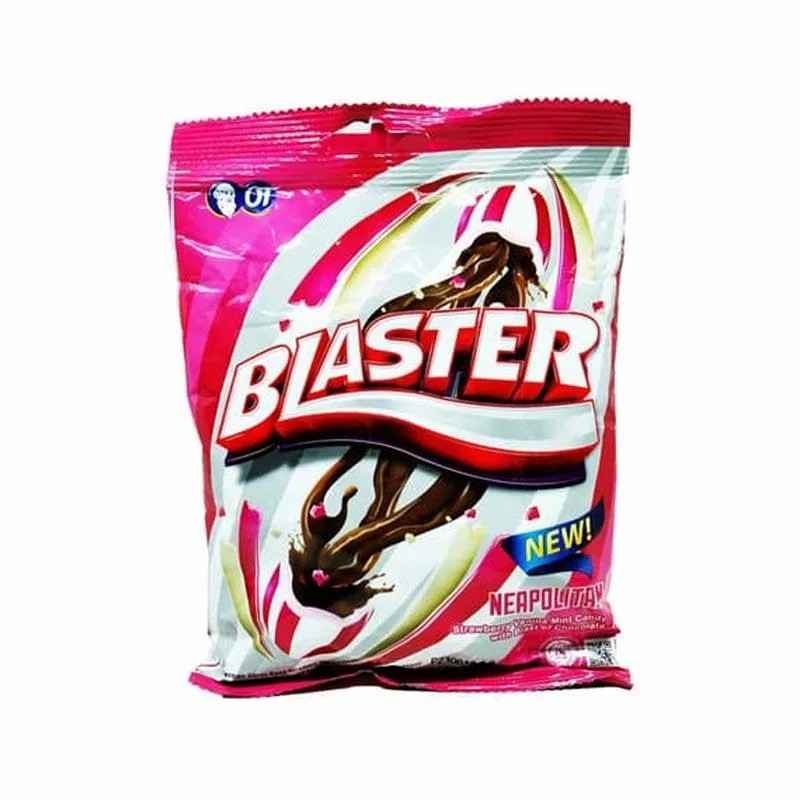 

Blaster Neapolitan Permen Strawberry Vanilla With Chocolate [125 Gr ]