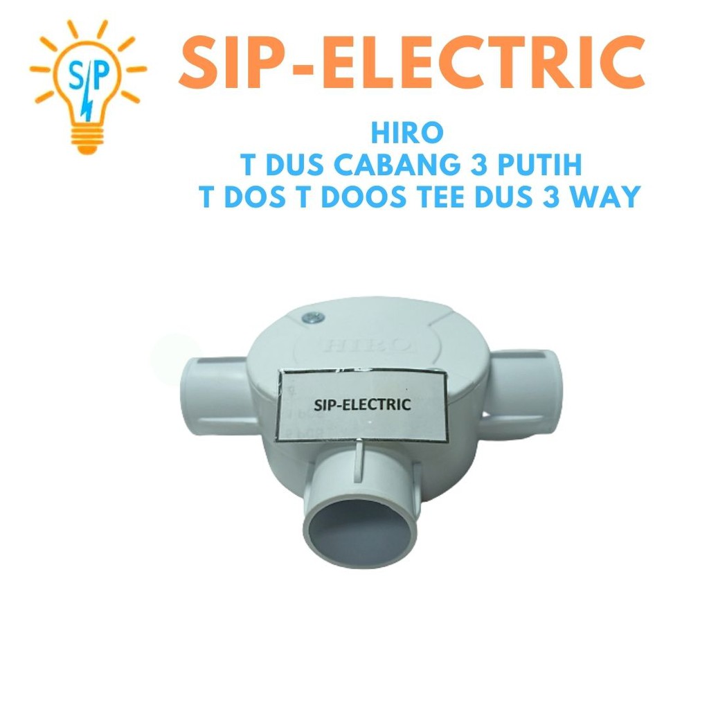 Hiro T Dus Cabang 3 Putih / T Dos T Doos Tee Dus 3 Way